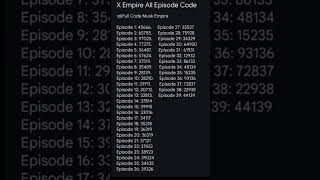 Xempire all episode codes from 1 to 39 [upl. by Osman450]