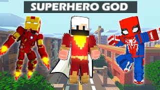 Turning Into The GOD OF SUPERHEROES In Minecraft [upl. by Rekcut291]