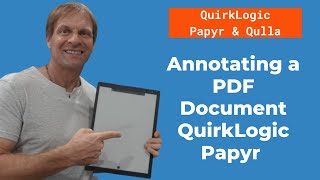 Annotating a PDF Document on the QuirkLogic Papyr amp Qulla [upl. by Calista]