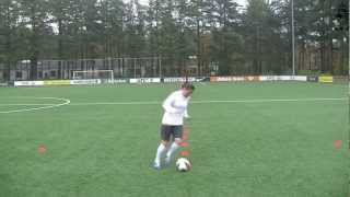 Performance training Dribbelen kappen binnenkant voet buitenkant voet links [upl. by Zelig]