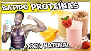 BATIDO DE PROTEINAS CASERO para aumentar masa muscular 💪🏼 SIN POLVO NI SUPLEMENTOS [upl. by Enyaz]