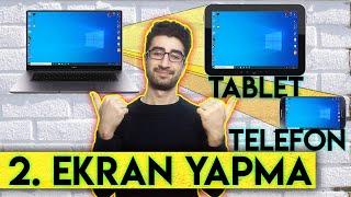 Tablet ya da Telefonu Bilgisayar için 2 Ekran Olarak Kullanma  SpaceDesk [upl. by Evans]