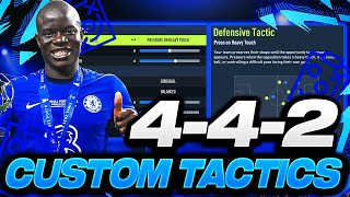 FIFA 22  quotUpdatedquot 442 CUSTOM TACTICSINSTRUCTIONS  FIFA 22 ULTIMATE TEAM [upl. by Ashla]