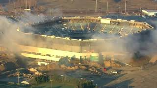 VIDEO Pontiac Silverdome implosion fails [upl. by Burdelle996]