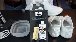 HOW TO CLEAN ADIDAS YEEZY 350 V2 CREAM WHITE  EBKICKS CLEANER  GIVEAWAY [upl. by Mrots]