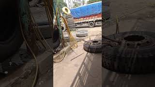 sorts tyre fitting automobile vapi GiDC tyre shop music Sima kata ke pass [upl. by Nnyluqcaj787]