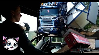 Swedish Wood Chip Truck  Planting Soil Delivery Scania R730 [upl. by Eirruc]