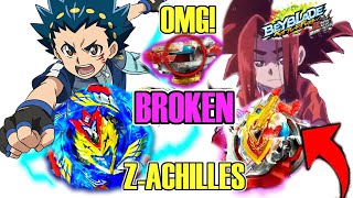 OMG ZACHILLES BROKEN 100 FULL POWER CHOZ VALKYRIE AWAKENED DESTROYS Beyblade Burst Super Z超ゼツ [upl. by Punak]