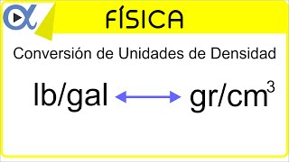 CONVERSIÓN DE UNIDADES DE DENSIDAD libras por galón a gramos por centímetro cúbico [upl. by Lladnew]