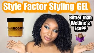 NEW Style Factor Edge Booster GEL Wash amp Go Demo amp Review  Better Than Wetline amp Eco Style [upl. by Emrich]