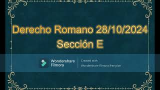 Derecho Romano 28102024 [upl. by Habas]