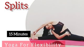 Yoga For Flexibility  Split  Easy Way To Practice Your Splits At Home [upl. by Quintie]