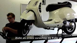 VespaGTS GT GTV Anleitung Lackschutzfolie [upl. by Robins]