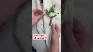 How To Pin A Boutonniere [upl. by Tzong]