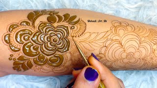 New Khafif Style Back Hand mehndi Design  Bold Mehndi Design  Floral Mehndi Design  Mehndi [upl. by Hauser]