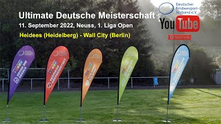 Ultimate DM 1 Liga Open Finale Heidees Heidelberg  Wall City Berlin [upl. by Lotta5]