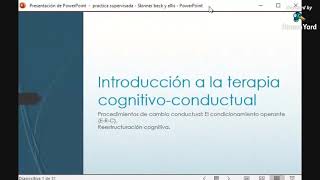 Introducción a la terapia cognitivoconductual Condicionamiento operante y reestructuración cognitiv [upl. by Eivlys]