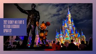 2022 Military amp Veteran Walt Disney World Discount Updates [upl. by Assennej]