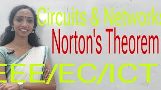 NORTONS THEOREM  Ac Circuitamp Circuits and Networks  in Malayalam [upl. by Giddings]