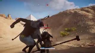 Assassin Creed Origins Bayek Vs Phylakes Melee [upl. by Cirdec]