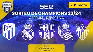 🏆⚽️ SORTEO de los GRUPOS de la UEFA Champions League 202324  BOMBOS EN DIRECTO [upl. by Ecirpak792]