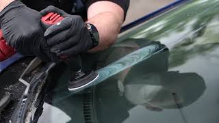 DIY Car Windscreen Polishing Kit Removing Wiper Blade Damage with an Electric Drill [upl. by Etnovahs]