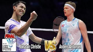 Jonatan Christie vs Anders Antonsen  Final China Masters 2024 [upl. by Llecrep]