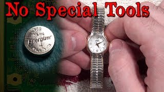 Replace a Wristwatch Battery At Home With No Special Tools [upl. by Leoni]