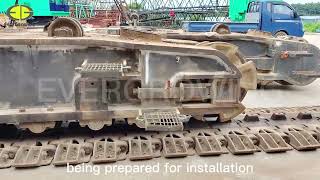 Crawler Crane IHI CCH3000 Undercarriage Parts Replacement and Production [upl. by Sibley169]