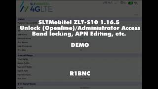 SLTMobitel Tozed S10 Permanent Unlock and Administrator with Band Locking Demo [upl. by Sully]