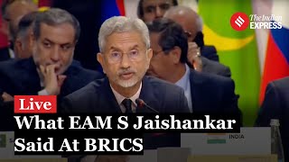 S Jaishankar LIVE EAM Jaishankar Speaks At BRICS Outreach Session  Putin  PM Modi  Xi Jinping [upl. by Menell]