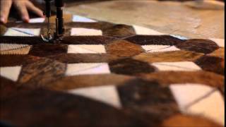 Making of Patchwork Cowhide Rugs by MosaicHidescom [upl. by Zita883]