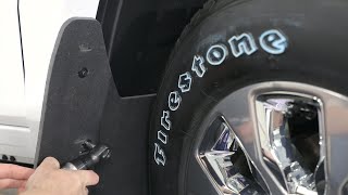 2019ON RAM 25003500  Front ROCKSTAR™ Splash Guard Mud Flap Install Video [upl. by Akenal3]