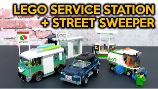 2020 LEGO Service Station 60257 and Street Sweeper 60249  Modifications [upl. by Hwu69]