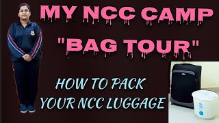 What luggage we carry to a NCC camp NCC ncc luggage packing ASMR bag tour oddlysatisfying [upl. by Mitinger]