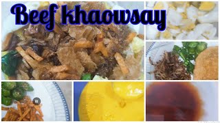 Memoni Beef Khaowsuey khaosay  Easy recipe of khaosay [upl. by Tuppeny]