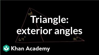 Triangle angle example 1  Angles and intersecting lines  Geometry  Khan Academy [upl. by Ecadnarb258]