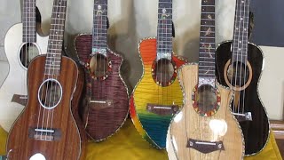 Rich Davis Hricane Ukulele Collection Six AMAZING Ukuleles [upl. by Noemis]