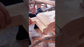 Wood tenon trimming process [upl. by Melita390]