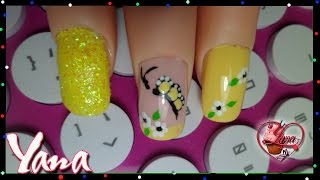 Uñas decoradas Mariposa  Yana  Nail Art [upl. by Jacinto]