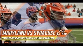 Maryland vs Syracuse  2014 Laxcom College Highlights [upl. by Enamrej350]