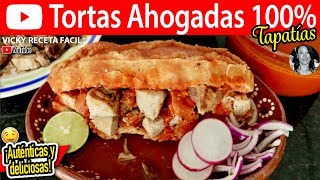 Cómo hacer las mejores TORTAS AHOGADAS  VickyRecetaFacil [upl. by Enirahtac]