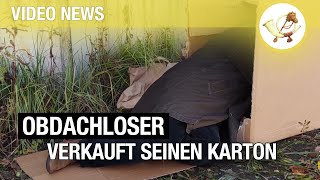 Obdachloser verkauft Karton in Münchner Innenstadt für 230000 Euro [upl. by Ahsinut]