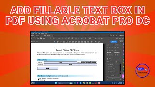 How to Add a Fillable Text Box in PDF Using Acrobat Pro DC [upl. by Ahsimrac830]