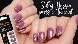 Sally Hansen Salon Effects Perfect Manicure Press On Nails Tutorial and Review  KBEAUTYHOBBIT [upl. by Anicart]