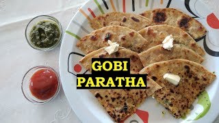 Gobi Paratha Recipe  Cauliflower Stuffed Paratha  Stuffed Cauliflower Bread  PINK PANDA KITCHEN [upl. by Rudiger]