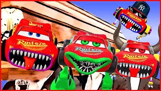 Epic Escape From Lightning McQueen Monster [upl. by Cord]