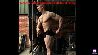 19 year old body builder 12 weeks out day in the life video training and full day of eating [upl. by Kemppe398]