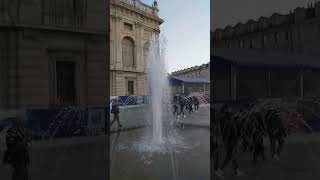 fontana piazza Castello Torino palazzo Madama [upl. by Yecart]