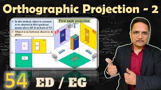 2 Orthographic Projection Basics Drawing Process amp Solved Example Explained [upl. by Etennaej]